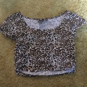Leopard crop top