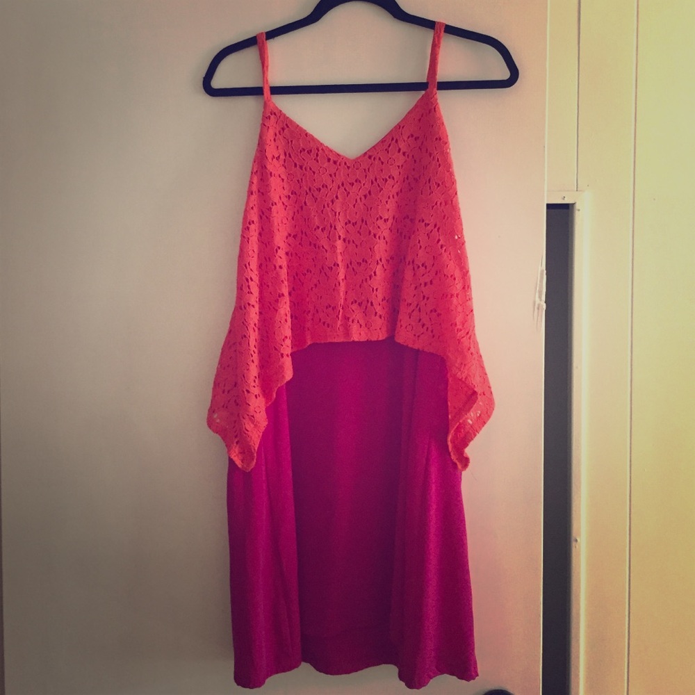 Orange and purple dress