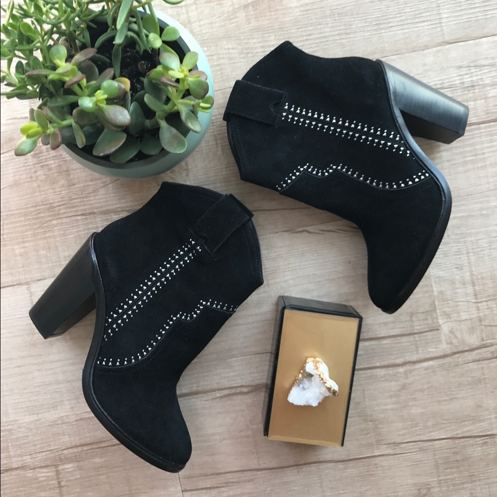 NWOB - JOIE Monte Studded Suede Western Bootie