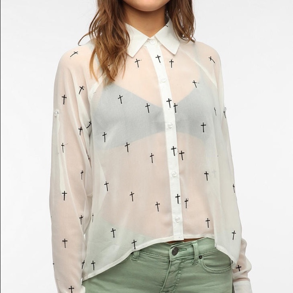Urban Outfitters Cross Blouse