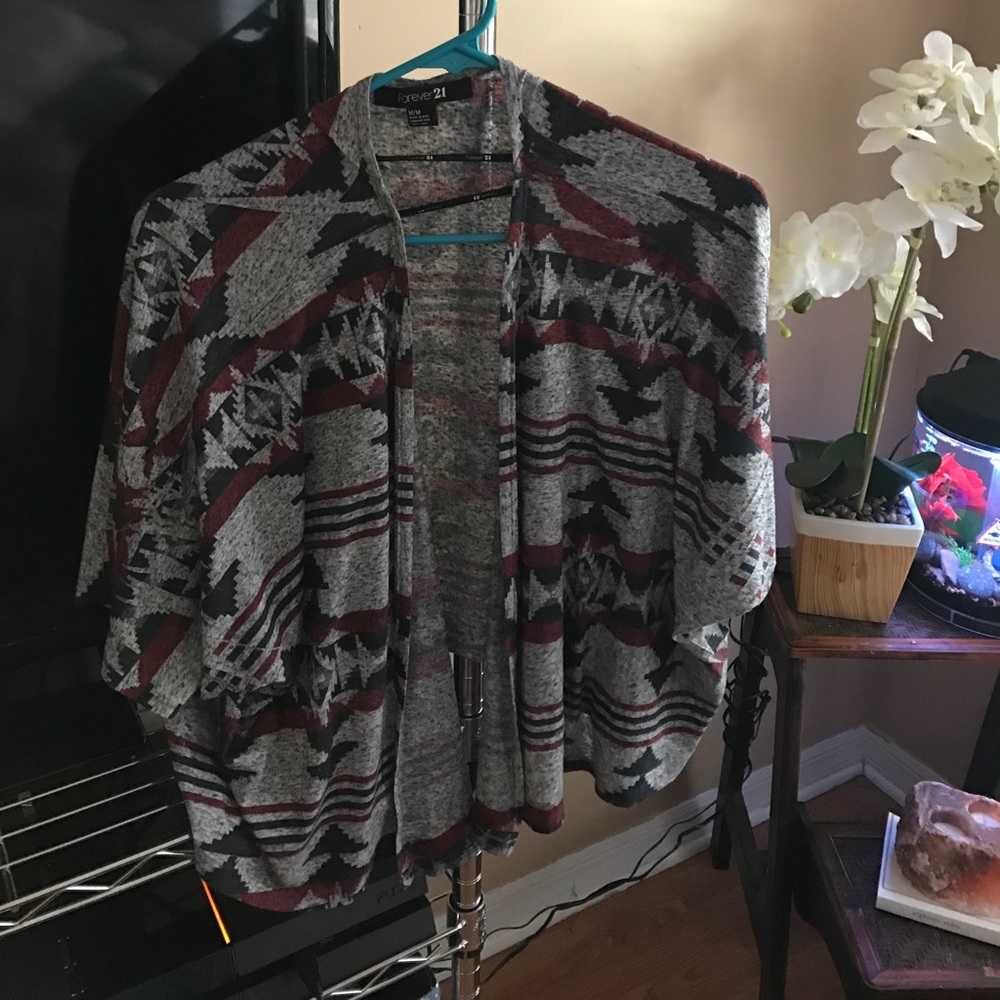 Forever 21 cropped cardigan - Aztec pattern