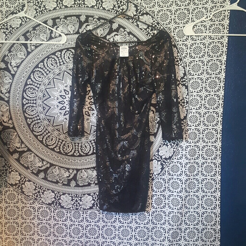 Nwt black sequin mini