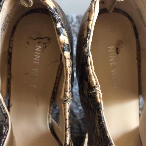 Python 🐍 print sz 7.5 Nine West heels - Picture 5 of 5