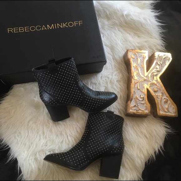 Rebecca Minkoff Shoes - Rebecca Minkoff Sierra Stud bootie black leather