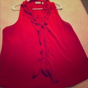 Tank top with attached collar detail.