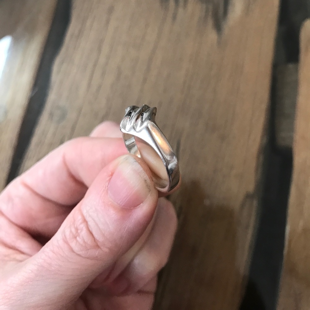 Sterling Silver Modern 925 Polished Ring!7/8signed - Picture 3 of 3