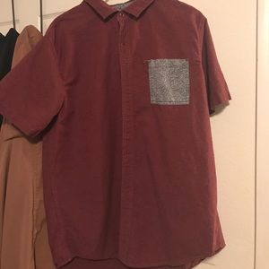 On the byas button down