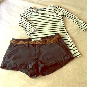 Fitted Top and shorts with belt