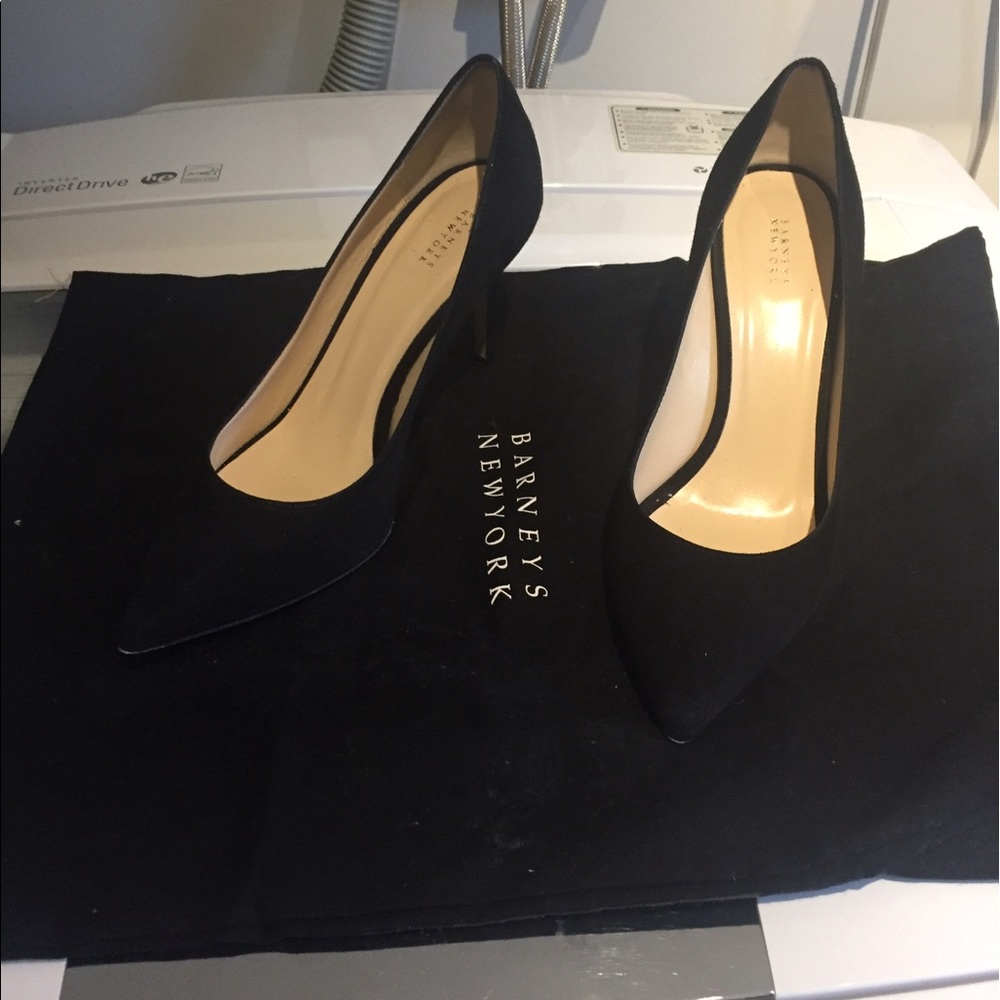 Barneys New York Black Suede Heels