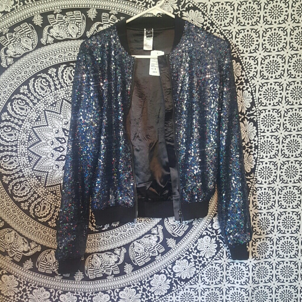 Glittery bomber