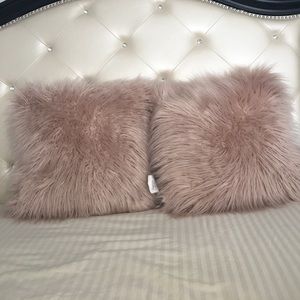 Pink Furry Pillows