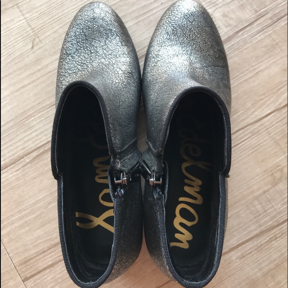 NWOB Sam Edelman Petty Cracked Metallic Bootie - Picture 5 of 8