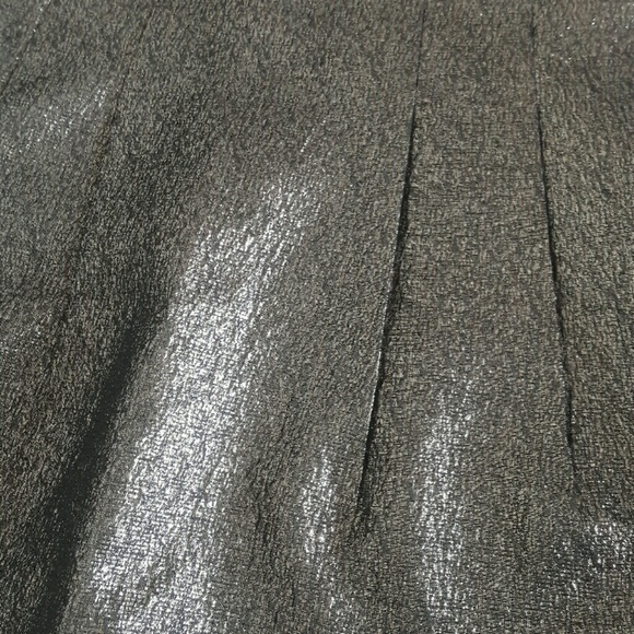 J The Way Gold Metallic Textured A-Line Skirt - Picture 4 of 5