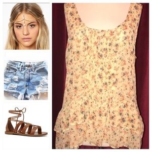 🔥Clearance🔥 Floral Crepe Tank