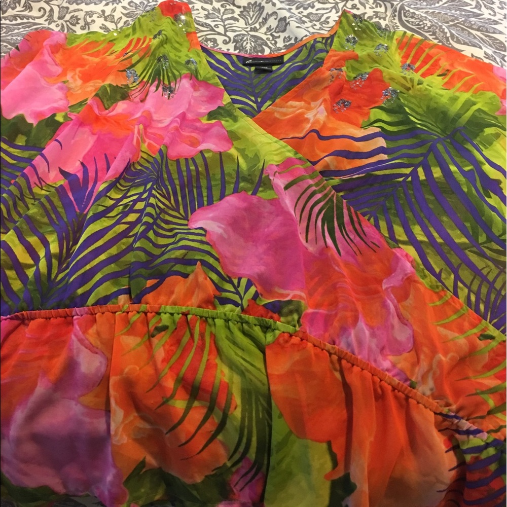 Lane Bryant 26/28 Tropical/Floral Shirt