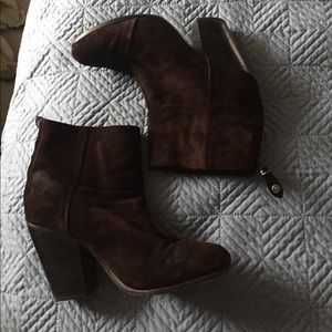 rag & bone suede eggplant booties