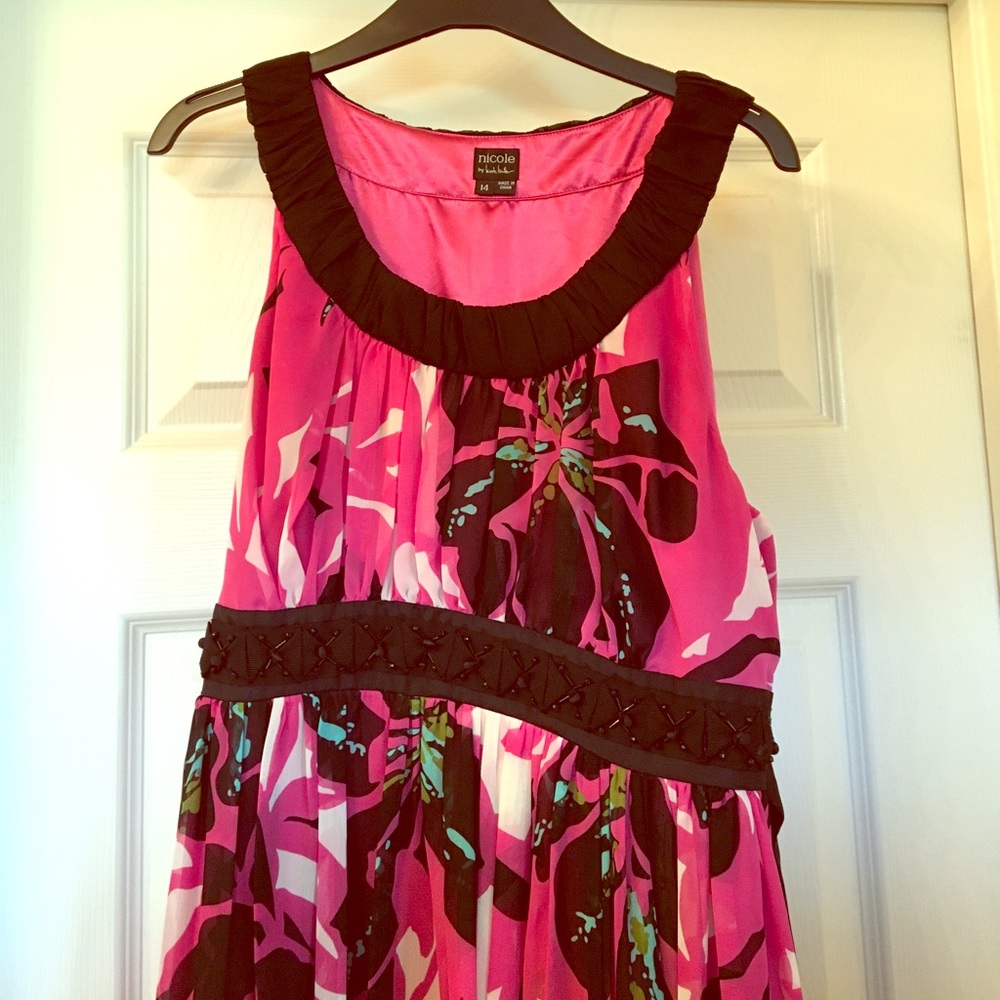 Nicole Miller Fuchsia Party Dress