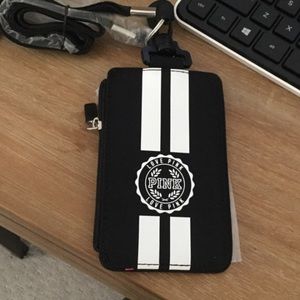 NWT vs pink lanyard black