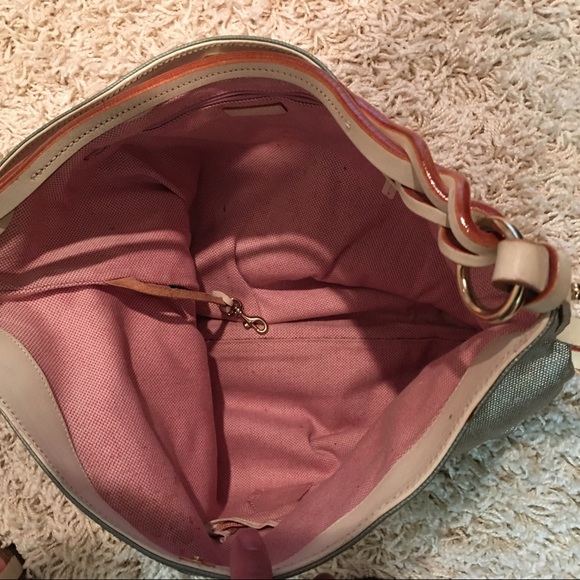 Dooney & Burke metallic gold leather bag. $90 - Picture 2 of 2