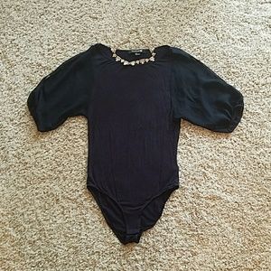 Navy Blue body suit top