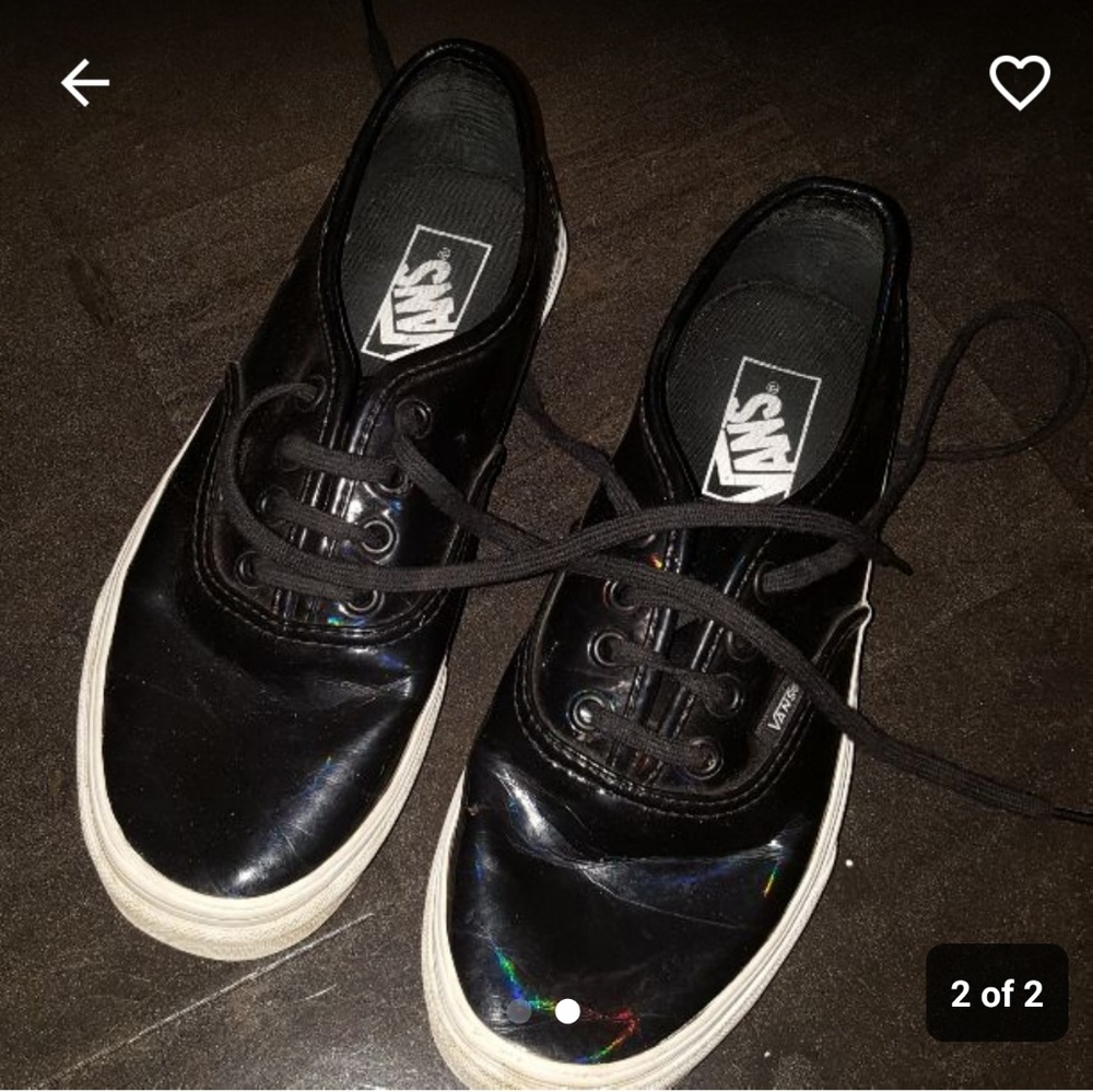 Faux leather vans