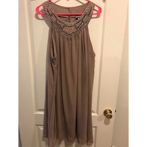 Nude/sand colored beaded tent dress PERFECT CONDIT