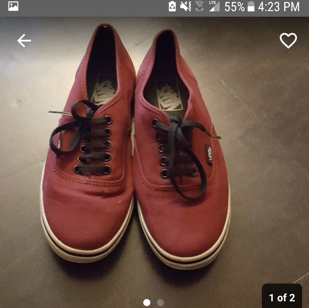 Burgundy vans