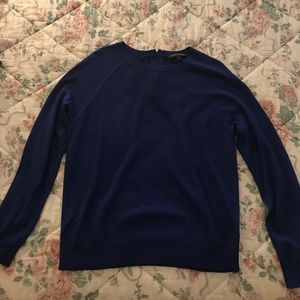 soft blue quilted sweater