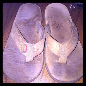 Rainbows 13/1 boys Leather authentic flip-flops