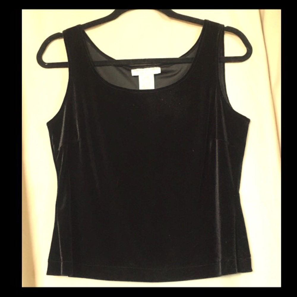 Black Velvet Sleeveless Top