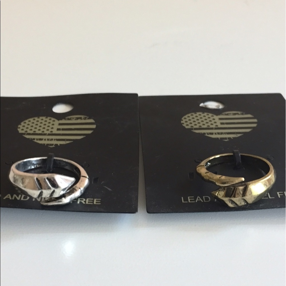Two Arrow Rings Size 7-8 Lot