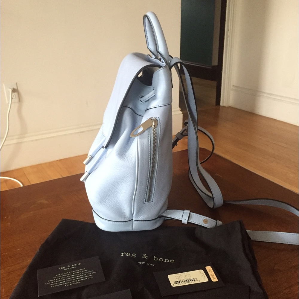 NWT RAG & BONE Light Blue Mini Pilot Backpack - Picture 5 of 8