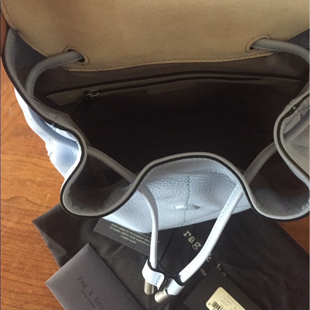 NWT RAG & BONE Light Blue Mini Pilot Backpack - Picture 8 of 8