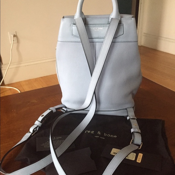 NWT RAG & BONE Light Blue Mini Pilot Backpack - Picture 6 of 8