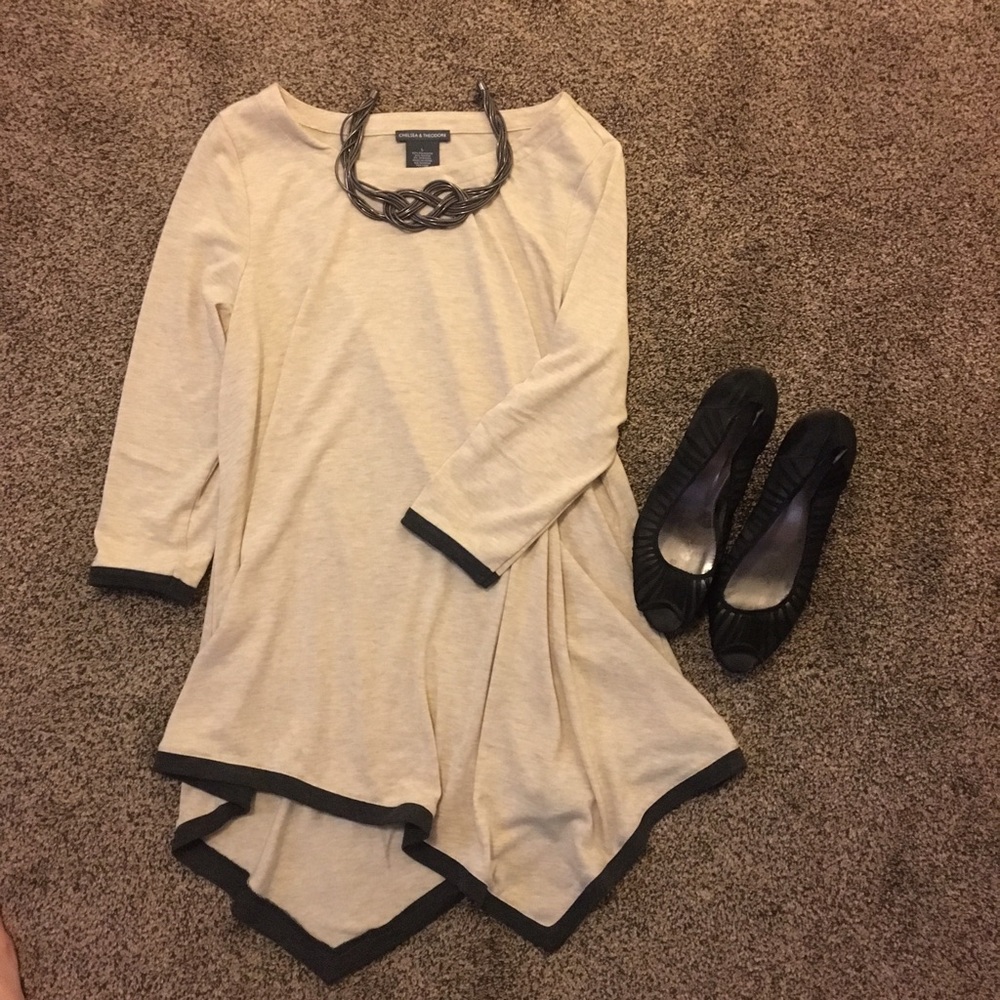 Cute Cream and Grey Tunic
