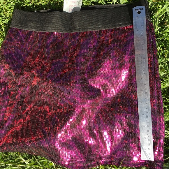 NWT Pink & Zebra Sequined Miniskirt - Picture 5 of 5