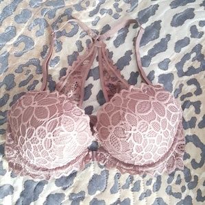 Pink racerback bra