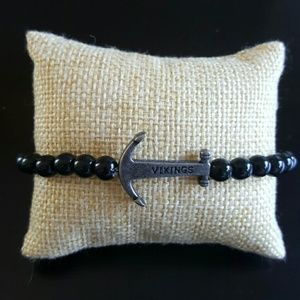 Men's black Vikings bracelet