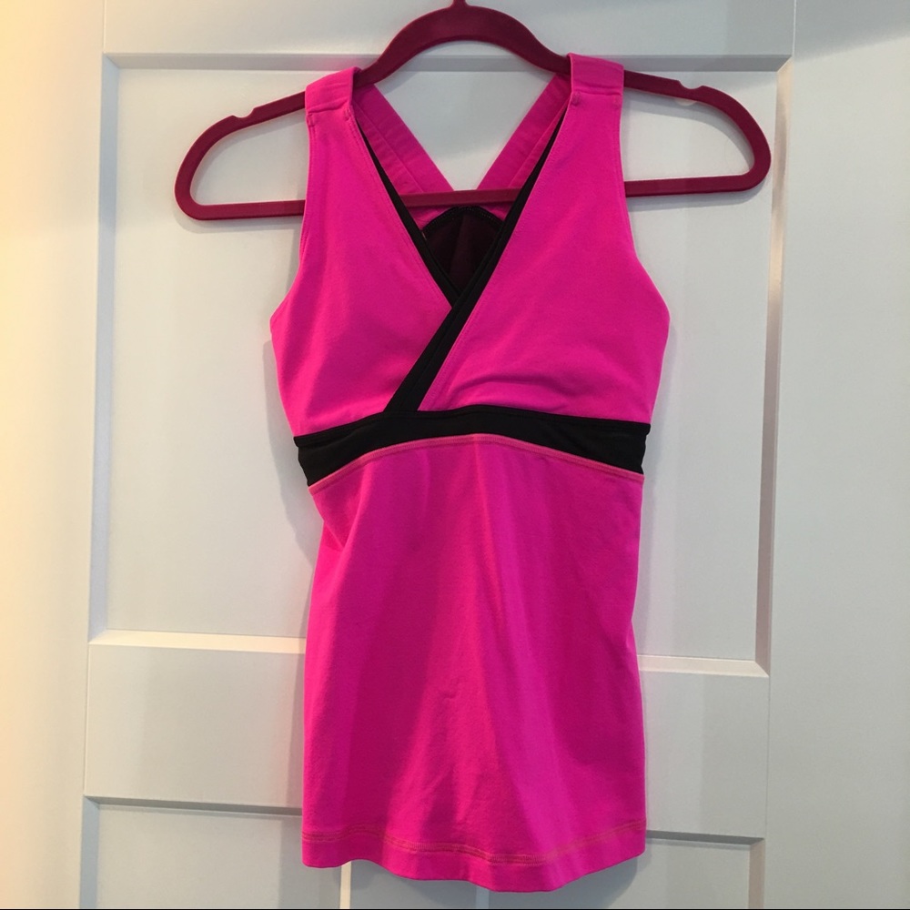 Lululemon Pink and Black Top