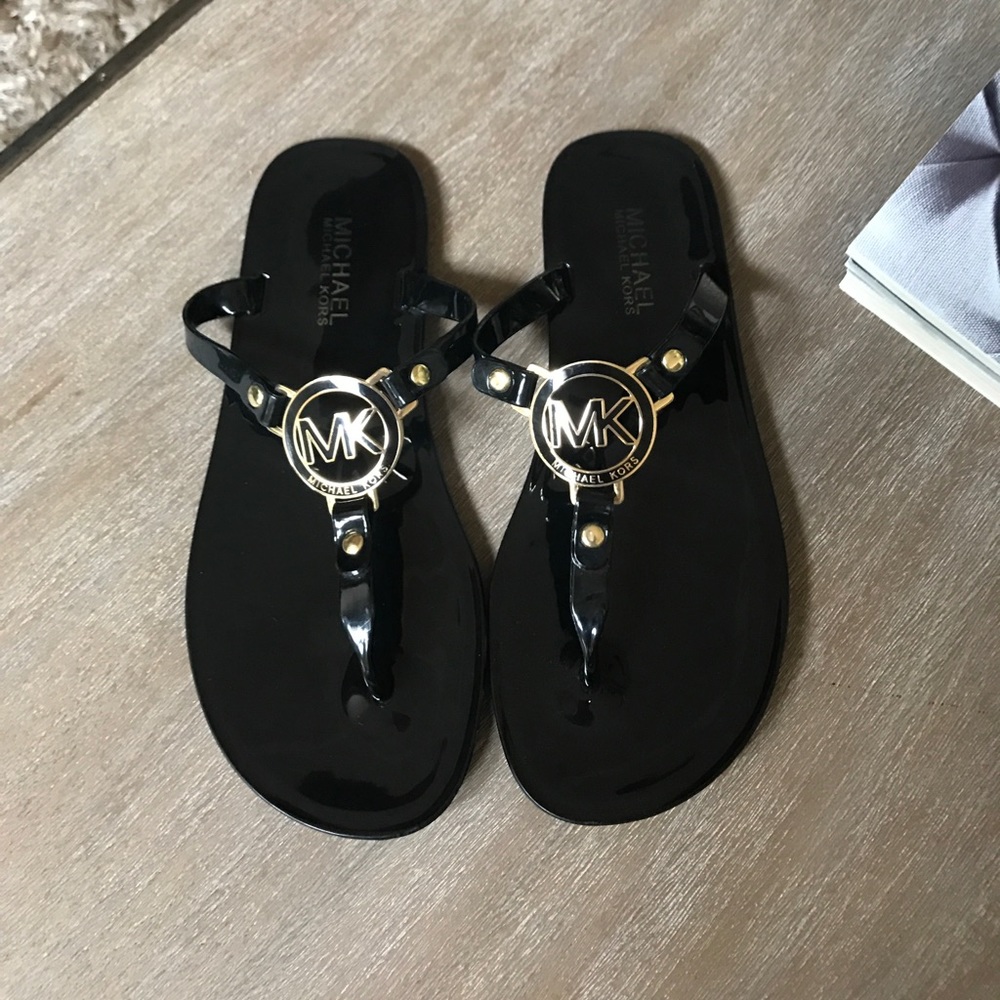 Black Michael Kors sandals, Size 6 - barely worn!
