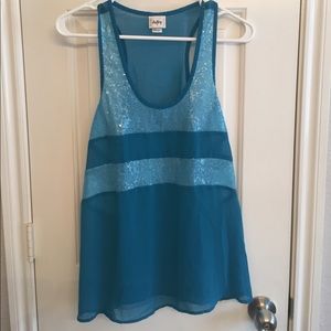 Sheer Sequin Tank