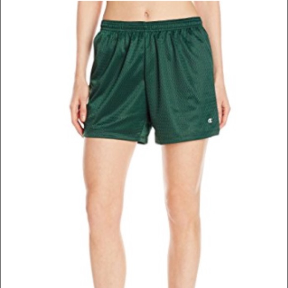 Champion Women's Mesh Shorts (Dark Green)