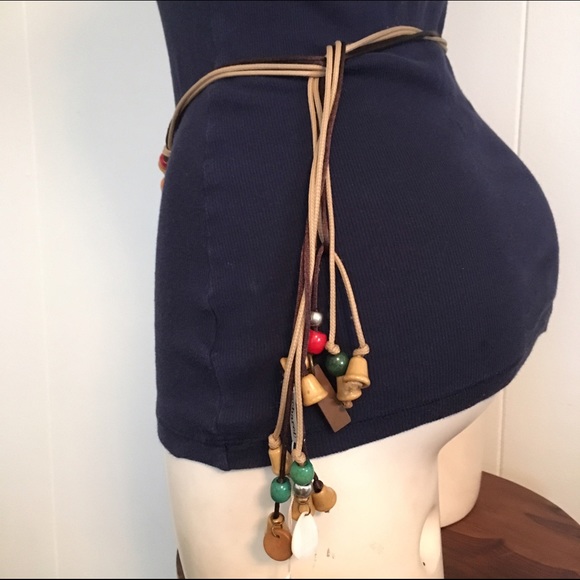 (cacharel) Wood Beaded Belt NWT - Picture 4 of 4