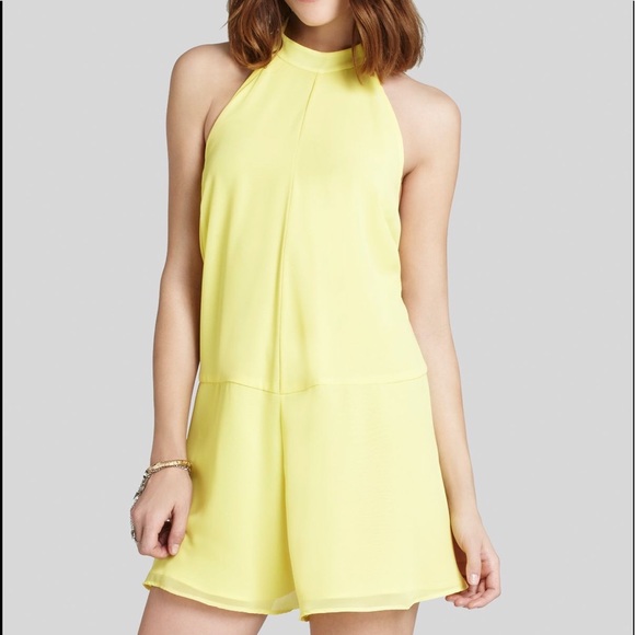 BCBGeneration Dresses & Skirts - BCBGeneration mock neck romper in yellow