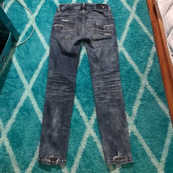 AMERICAN EAGLE SUPER STRETCH JEANS SIZE 00 - Picture 2 of 2