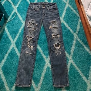 AMERICAN EAGLE SUPER STRETCH JEANS SIZE 00