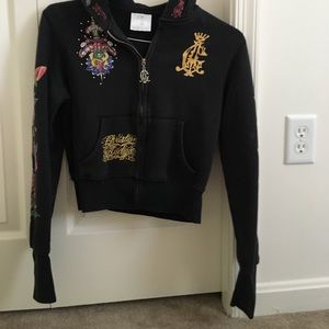 Christian Audigier zipper hoodie