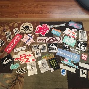 Variety of surf stickers bundle