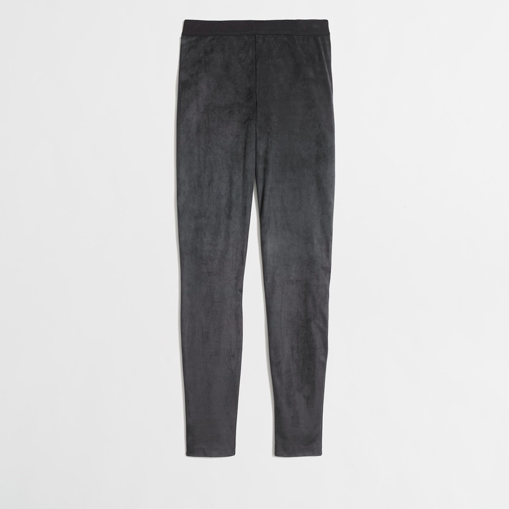 Factory black faux suede pants leggings trousers