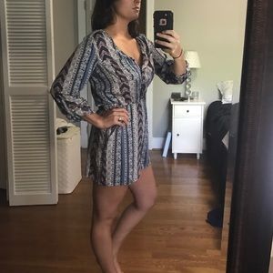 Patterned H&M blue romper
